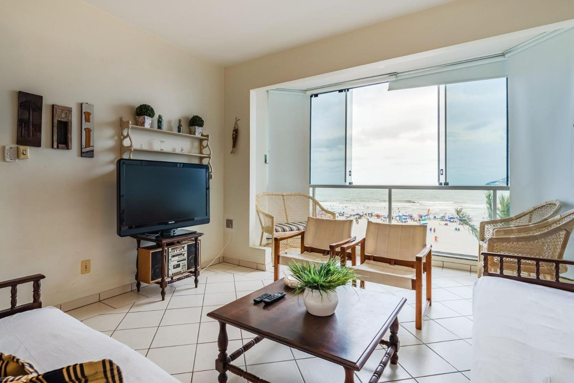 Apto Pe Na Areia Com Linda Vista Frente Mar Cel403 Apartment Balneário Camboriú Exterior foto